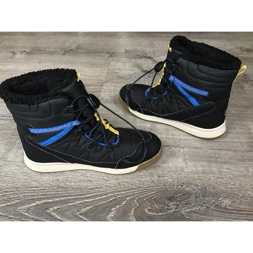 Merrell Youth Snow Crush 3.0 MK266123 Waterproof Black Fur Snow Boots Size 5 M
